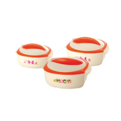 3 Pcs Set of Thermal Insulated Stainless Steel Hot Pot Food Warmers Containers Food Warming Hot Pots