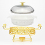28CM Gold Round Hotel Wedding Equipment Heating Container Wholesale Chafing Dishes