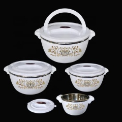Hot Sale African Style 4 Pcs Set Thermal Proof Hot Pot Food Warmer Stainless Steel Containers Set
