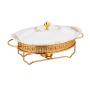 1.0L Ceramic Wedding Party Restaurant Equiment Commercial  Buffet Chafing Dishes Food Warmer