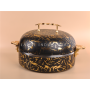 2021 New Royal Style Round Marble Polish Look 3.5L+4.5L+5.5L 3PCS Set Stainless Steel Casserole Food Warmer Insulated