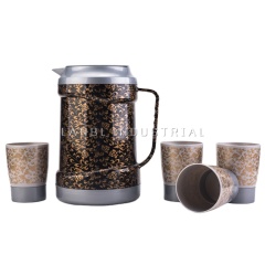 Customized 2.3L Kettle Plastic Water Jug Set and Cup Set with 4 Cups