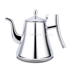 High Quality 1.5 L Silver Color Pour Over Coffee Drip Kettle Stainless Steel Gooseneck Coffee Tea Kettle for Restaurant