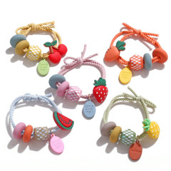Wholesale Colourful Cute Flower Scrunchies Hair Ties Elastic Hair Ropes Hair Rings for Girl Kids Babys