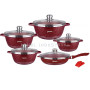12 Pcs Dessini Die-Casting panela masterclass premium home Kitchen Cooking Pot with Granite Coating Non-Stick Cookware Sets
