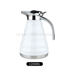 High Quality 1.2L Colorful Wave Shape Stainless Steel Thermos Vaccum Flask Water Kettle