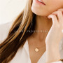 Fashion Gold and Silver Dainty Tiny Charm Disc Round Pendant Chain Choker Necklace Jewelry