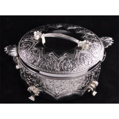 2021 New India Royal Style Engrave Body 3.5L+4.5L +5.5L 3PCS Set Stainless Steel Casserole Food Warmer Insulated