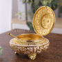 Golden Candy Jar/gold Plated Sugar Bowl Decorative Christmas Gift
