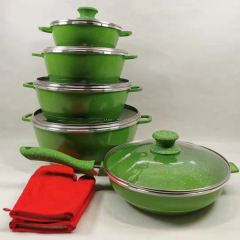 12 Pcs Aluminium Die-Casting Dessini panelas masterclass premium home kitchen Non stick Cooking Pot Cookware Sets