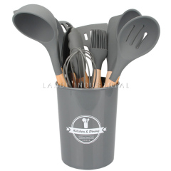 Wholesale non-stick cookware 12 pcs/ set silicone kitchenware cooking suit kitchen supplies
