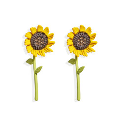 2020 New Designs Women Cactus Sunflower Pineapple Fruit Cute Stud Earrings