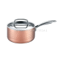 High Quality Hammered Triply Stainless Steel Cooper Cookware Set with Riveted Handle in Golden Color