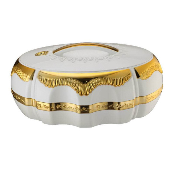 African Luxury Portable Oval Shaped Plastic ABS Food Warmer Containers Insulated Hot Pot Casserole