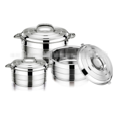 Wholesale Vacuum Stainless Steel 3pc Set of Food Warmers Container sets of 3 for Hot Food Keeping