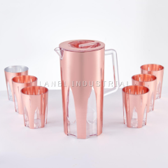 7pcs Plastic Pitcher Set PP Water Jug With 6 Cups