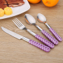 Wholesale 24PCS Stainless Steel Household Anti Scalding Knife And Fork Flatware Sets With Box