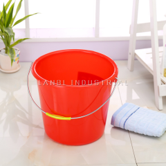 Factory Price 12.5L Large Red Portable Handle Bath Water Plastic Bucket