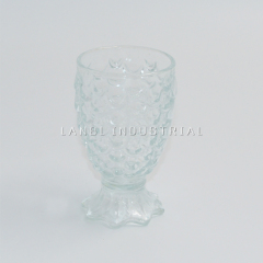 European Style Fish Scale Drinking Glass Cup with Diamond Decoration