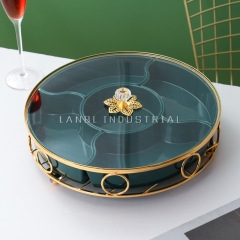 Nordic Light Luxury Sub Box Reception Wedding Fruit Box Fruit Bowl Wholesale Living Room Nuts And Seeds Snack Plate Candy Box