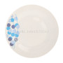 10.5 Inch White Dinner Flat Plate Ceramic Porcelain Decal With Popular Design