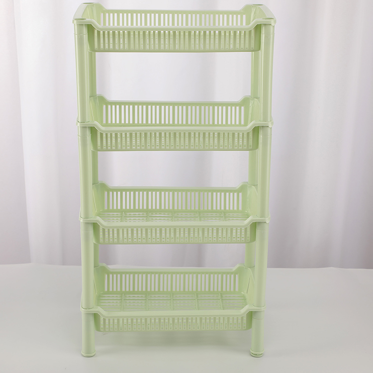 Adjustable 4 Layers Living Room Kitchen Plastic Dish Storage Rack