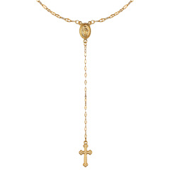 Wholesales Fashion Jewelry Gold Plated Lady Diamond Cross Design Pendant Necklace