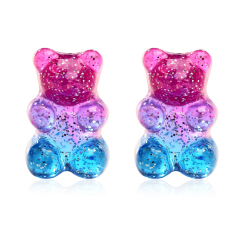 2020 Wholesale Acrylic Jewelry Cute Design Candy Color Animal Stud Earrings for Girls