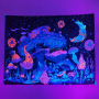 Wholesale Psychedelic Print Black Light Wall Decoration Fashion Items Luminous Tapestry