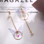 2020 Korean Style Fashion Long Butterfly Wings Drop Pearl Earrings for Women