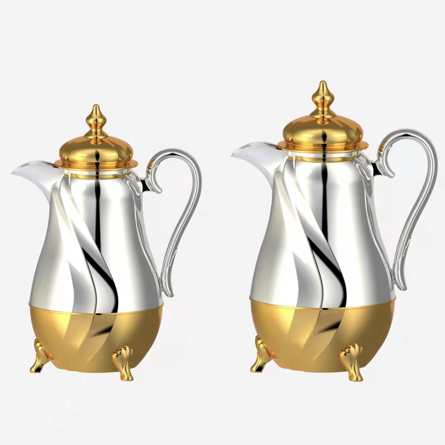 Wholesale Arabian Thermal Kettle Gold 0.6L+1.0L Thermal Insulation Cold Kettle Drip Coffee Pot