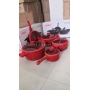 Wholesales High Quality Aluminum Cookware Cooking pot 10 Pcs Kitchen Pots Sets Non Stick Red