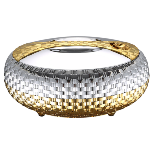 Oval Shaped Gold and Sliver 4L/5L/6L Hot Pack Pot Food Warmer Insulated Casserole Large Soup and Salad Serving Bowl
