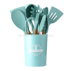 Wholesale non-stick cookware 12 pcs/ set silicone kitchenware cooking suit kitchen supplies