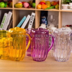 5 PCS Wholesale Plastic Kettle Daily Use Tea Cup  Coffee  Set PP Cup Violet Yellow White WaterJug