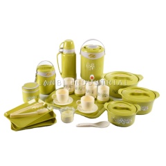 20 Pcs/Set Stainless Steel Food Storage Container Set  Lunch Box Sets Food Warmer +Plastic PP Water Jug+ Cups
