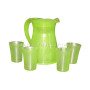 Customized 5 Pcs Set  Plastic Water Cooler Jug Kettle with 4 Cups