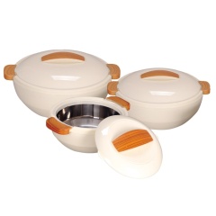 Hot Sale 3 Pcs/Set Insulated Stainless Steel Hot Pot Food Warmers Casserole Container for Home Use