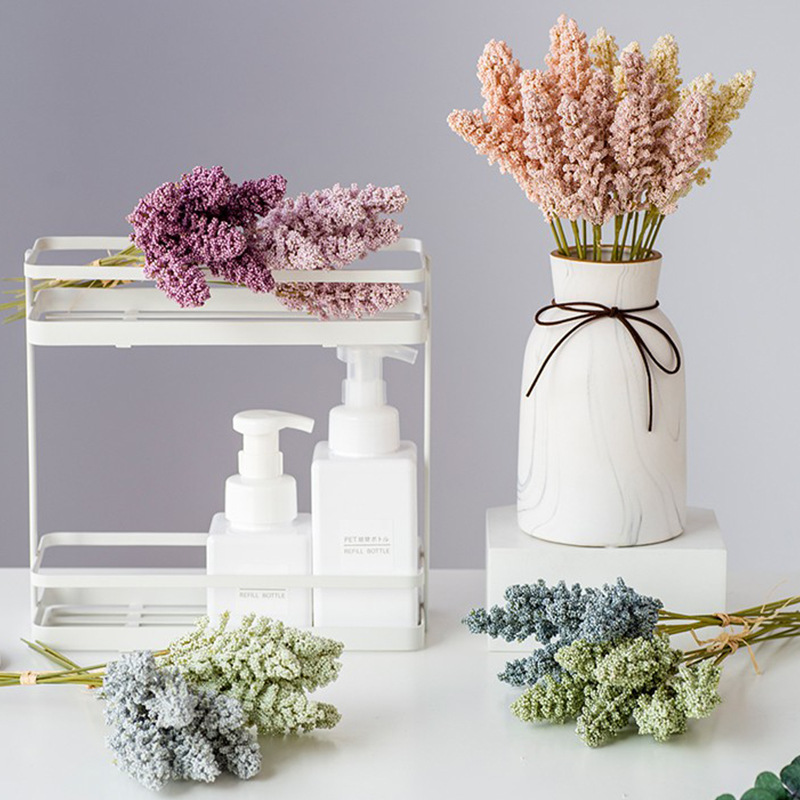 6PCS Artificial flowers Bundle Wedding Supplies Artificial Vanilla Spike Party bedroom decoration flower