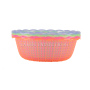 Colorful Round Shape Chinese Plastic Rice Colander Kitchen Basket