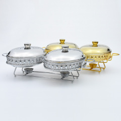 1.5L Luxury Wholesale Hot Pot Ceramic Wedding Hotel Buffet Chafing Dishes Food Warmer