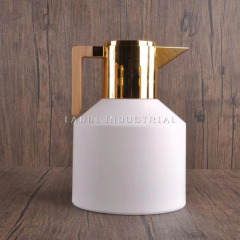 1.0L Arabic Style White Color Asbestos-free Glass Liner Insulated Vacuum Flask 1.0L Arabic Style White Color Asbestos-free Glass Liner Insulated Vacuum Flask