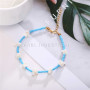 2020 Summer Holiday Beach Jewelry Blue Shell Conch Anklet Beaded Bracelet