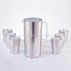 7pcs Plastic Pitcher Set PP Water Jug With 6 Cups