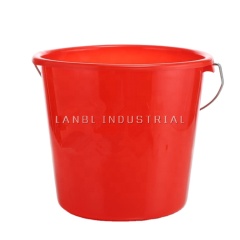 Factory Price 12.5L Large Red Portable Handle Bath Water Plastic Bucket