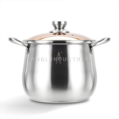 28cm Stainless Steel Thickened Double Bottom Soup Pot With Lattice