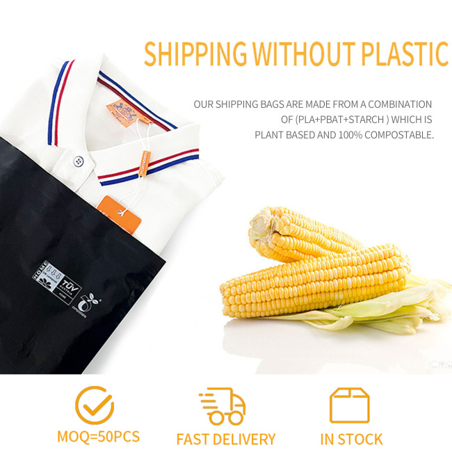 100% compostable Logo customized mailing bags Shipping bag for clothing Biodegradable Mailer