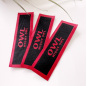 Narrow Woven Tape Embroidered Patch High Quality Iron On Cloth Sticker