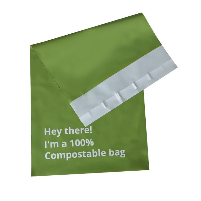 Custom printed logo clothing recycled  courier shipping bag compostable matte cornstarch poly mailers mailing bags