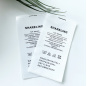 Iron Brand Instruction Organic Cotton Clothing Label Woven Neck Tag